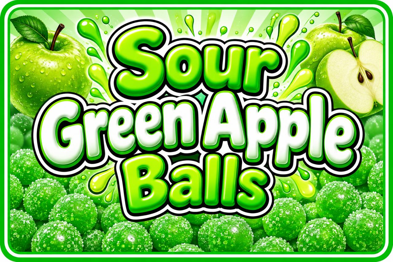 Sour Green Apple Balls candy mix